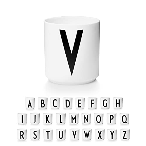 Design Letters Porzellan Kaffeetassen A-Z Weiß | Kaffeetasse | Geschenke für frauen, Männer | Verwendungals Zahnputzbecher, Teetasse | Dekorativ Design Tasse | Premium dekorativen Buchstaben becher von Design Letters