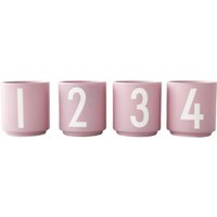 Design Letters - Porzellan Mini-Becher (4er-Set), lavendel von Design Letters