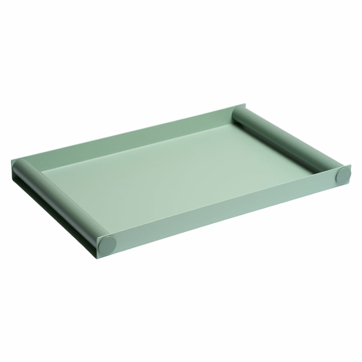 Design Letters Ray Tablett Serviertablett Stahl Large Frosty Green Soft Green B-Ware von Design Letters