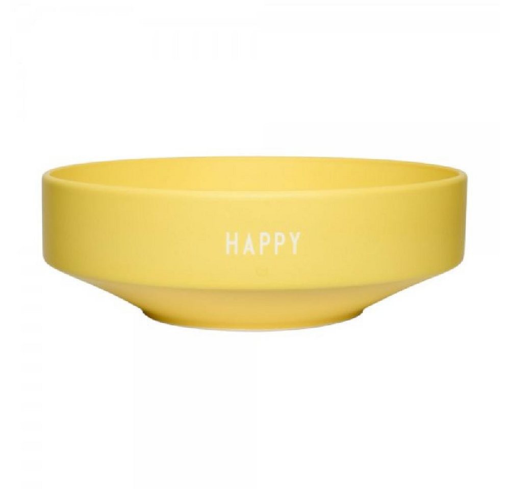 Design Letters Schüssel Schale Favourite Bowl Porzellan Happy Gelb (22cm) von Design Letters