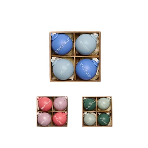 Design Letters Set mit 4 Weihnachtskugeln | Dänisches Design Christmas Decorations | Christbaumkugeln & Baumschmuck | Weihnachten Dekoration | Wiederverwendbare weihnachtsornamente | 40mm Design Letters Set mit 4 Weihnachtskugeln | Dänisches Design Christmas Decorations | Christbaumkugeln & Baumschmuck | Weihnachten Dekoration | Wiederverwendbare weihnachtsornamente | 40mm von Design Letters