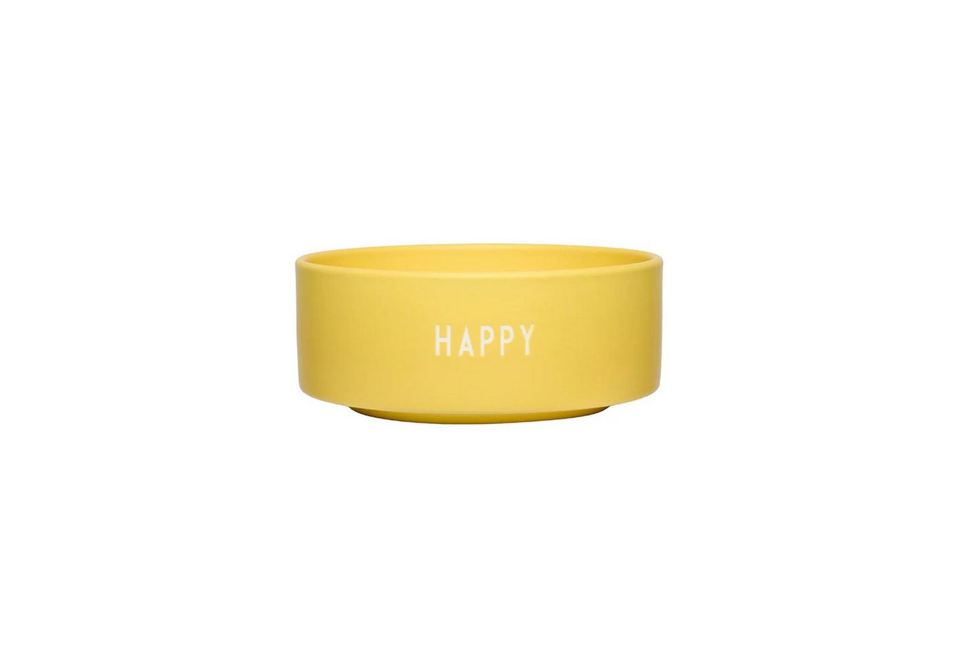 Design Letters Snackschale Snack Bowl Happy Gelb, Porzellan von Design Letters
