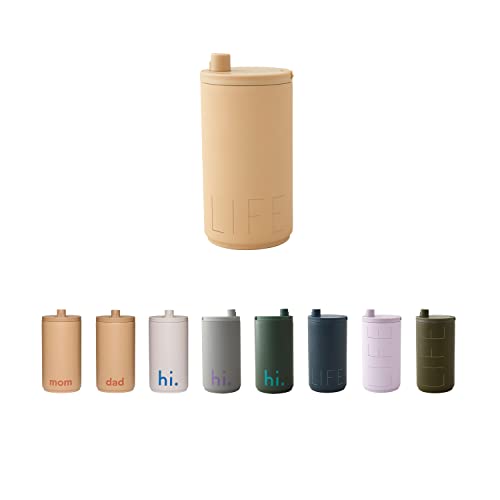 Design Letters Thermobecher 350 Ml Beige | Kaffeebecher To Go BPA/BPS Frei | Thermobecher Kaffee To Go | Trinkbecher Auslaufsicherer, Isolierbecher Edelstahl | Isolierbecher von Design Letters