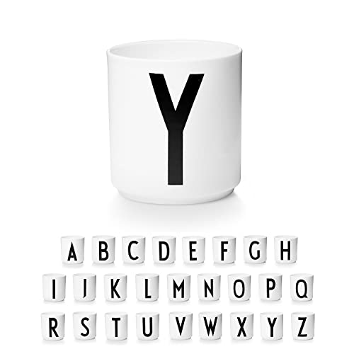 Design Letters Tasse Personalisiert A-Z | Weiße Tassen | Kaffeetassen Buchstaben | Kaffeebecher Porzellan | Personalisierte Tasse Weiß, Personalisierte Geschenke | Dekorativ Tasse mit Initialen 250 Ml von Design Letters