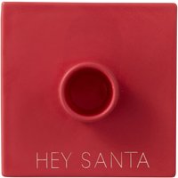 Design Letters - Tell your Christmas Story Kerzenhalter, Hey Santa / rot von Design Letters