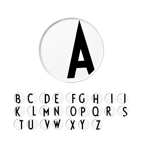 Design Letters Buchstaben Porzellanteller A-Z Weiß | Verwendung Porzellan teller als Kuchenteller | Geschenke für für Frauen, Männer | skandinavisch design Frühstücksteller, Essteller | D:20cm von Design Letters