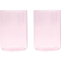 Design Letters - The Mute Favourite Trinkglas, pink (2er-Set) von Design Letters