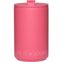 Design Letters - Thermo Cup 0.35 l, Life Is A Journey Take Me Along / cherry pink von Design Letters