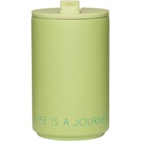 Design Letters - Thermo Cup 0.35 l, Life Is A Journey Take Me Along / green pale von Design Letters
