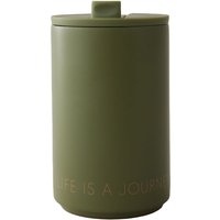 Design Letters - Thermo Cup 0.35 l, Life Is A Journey Take Me Along / moosgrün von Design Letters