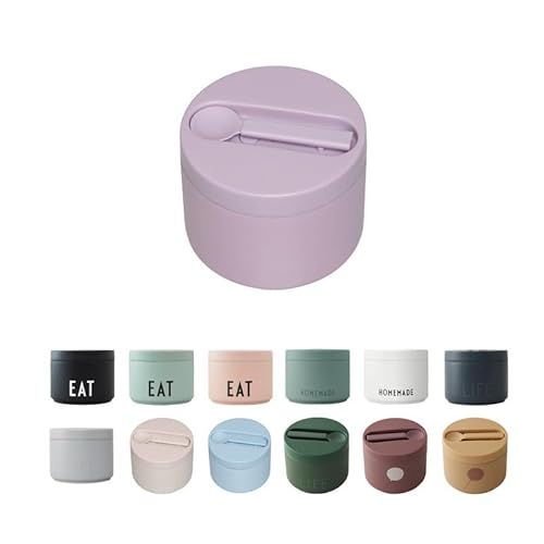 Design Letters Thermobehälter für Essen | Lunchbox Erwachsene | Thermobox für Essen | Doppelwandig Isoliert Lunchbox | Thermobehälter Essen BPA Frei | Thermoschüssel für To Go, Warmes Essen | 330 Ml von Design Letters