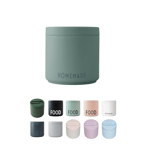 Design Letters Thermobehälter für Essen | Lunchbox Erwachsene | Thermobox für Essen | Doppelwandig Isoliert Lunchbox | Thermobehälter Essen BPA Frei | Thermoschüssel für To Go, Warmes Essen | 530 Ml von Design Letters