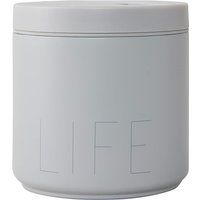 Design Letters - Travel Life Thermo Lunch Box large, Life / cool gray von Design Letters