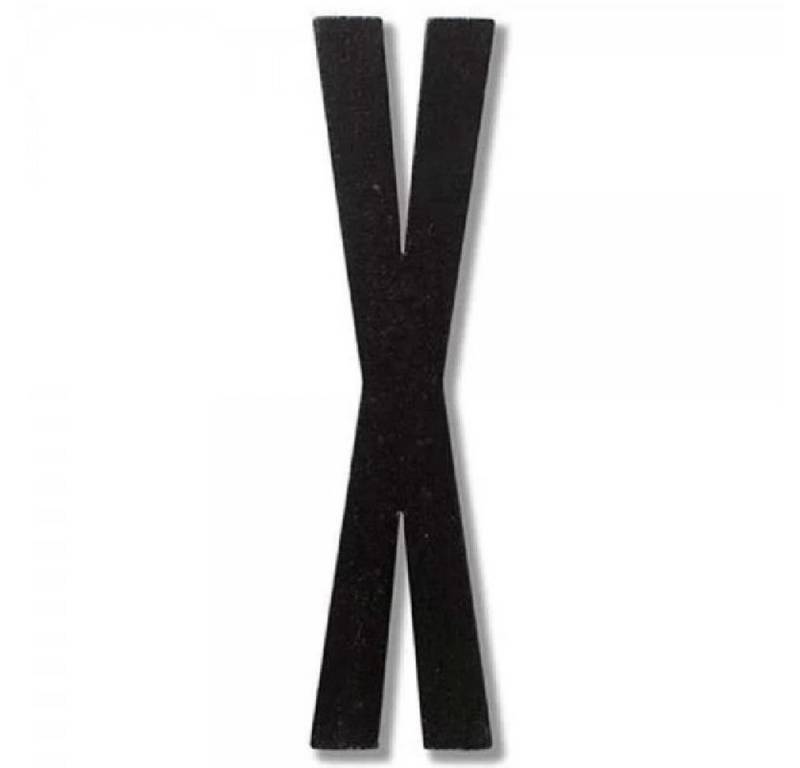 Design Letters Wanddekoobjekt Holzbuchstabe X Schwarz (12cm) von Design Letters
