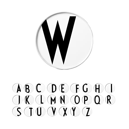 Design Letters Buchstaben Porzellanteller A-Z Weiß | Dekorativ Kuchenteller in Premium Porzellan | Frühstücksteller | Mikrowellen- und spülmaschinenfest | D:20cm von Design Letters