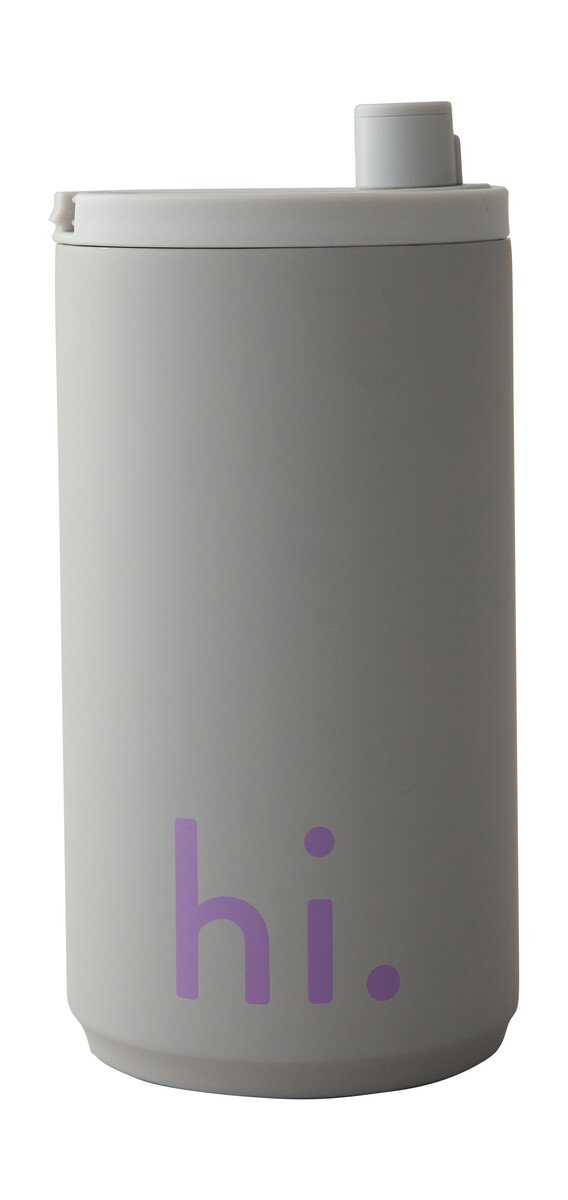 Reisebecher hi. 0,35 l grau von Design Letters