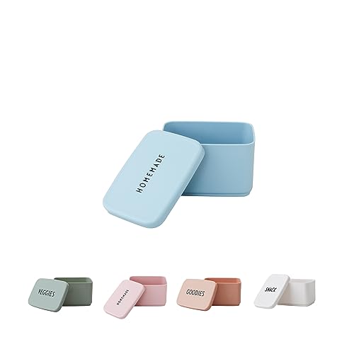 Design Letters Snack box für Brotdose (Blu) - BPA-frei, Erhältlich in modischen Farben, Ideal für Schule, Arbeit oder unterwegs, mikrowellen- und spülmaschinenfest von Design Letters