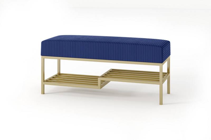 Design Möbel Sitzbank Sitzbank LOFT DESIGN 100 Gepolsterte Bank mit Ablage, Industrial Stil von Design Möbel