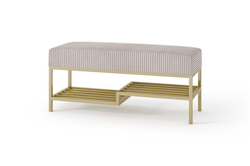 Design Möbel Sitzbank Sitzbank LOFT DESIGN 100 Gepolsterte Bank mit Ablage, Industrial Stil von Design Möbel