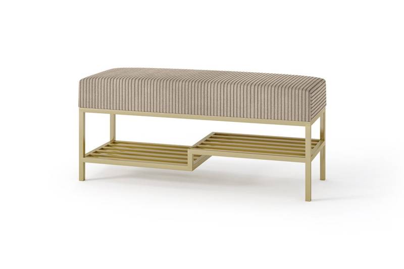 Design Möbel Sitzbank Sitzbank LOFT DESIGN 100 Gepolsterte Bank mit Ablage, Industrial Stil von Design Möbel