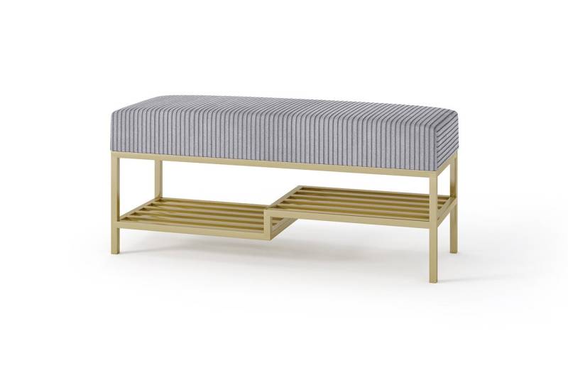Design Möbel Sitzbank Sitzbank LOFT DESIGN 100 Gepolsterte Bank mit Ablage, Industrial Stil von Design Möbel