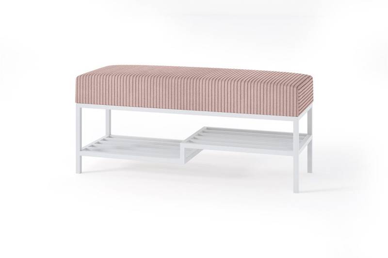 Design Möbel Sitzbank Sitzbank LOFT DESIGN – Gepolsterte Bank mit Ablage, Industrial Stil von Design Möbel