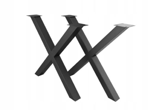Design Möbel Tischbeine im LOFT-Stil Tischgestell Metall Tischbeine Metall Schwarz Tischbeine schwarz Tischgestell Tischbein Tischfüße Tischbeine 72 cm Tischbeine 70 cm von Design Möbel