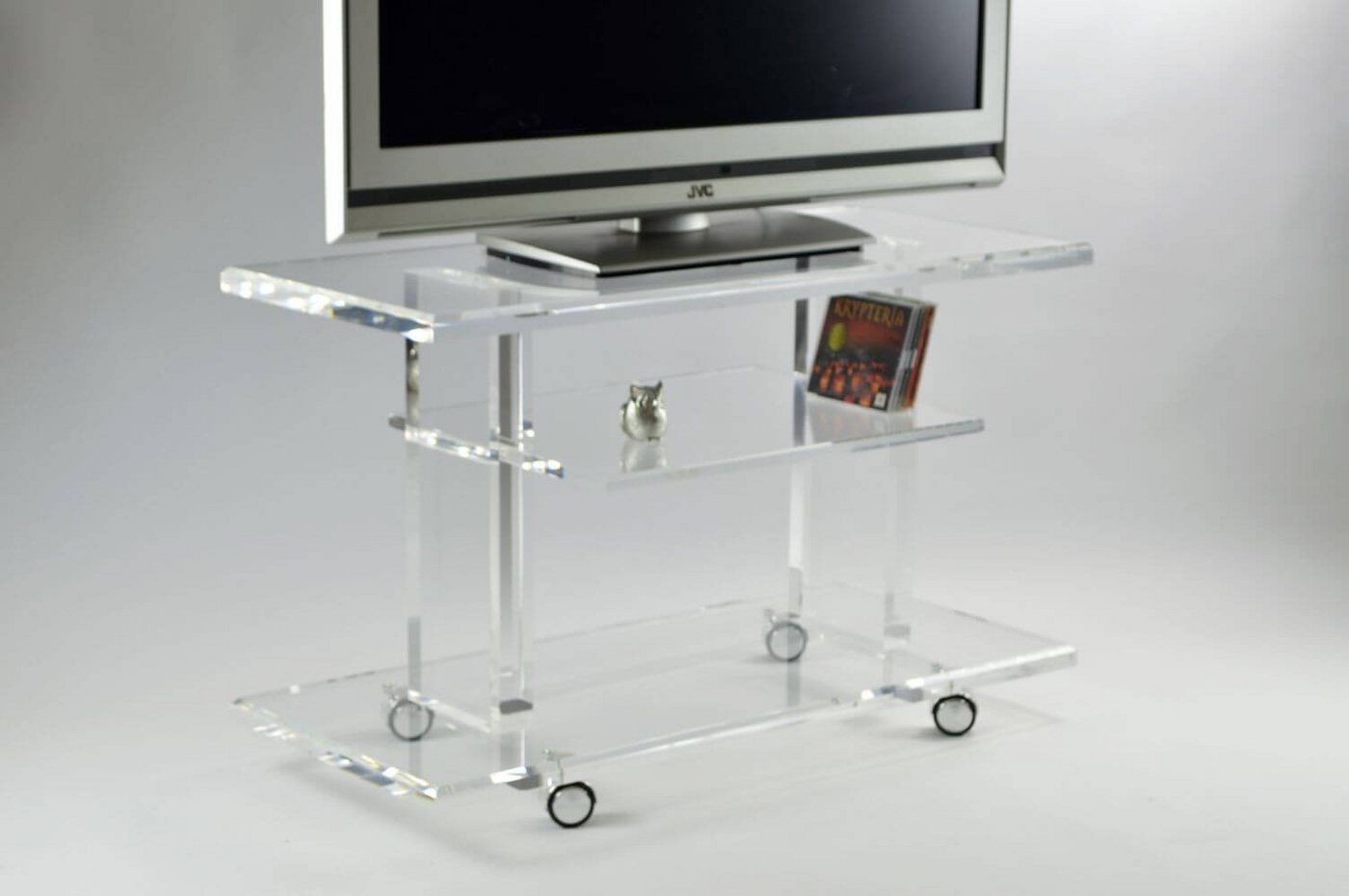Design Objekte Rollcontainer Acryl TV-Möbel rollbar puristisch, Kratzfestes Acryl mit hohem Makrolon-Anteil von Design Objekte