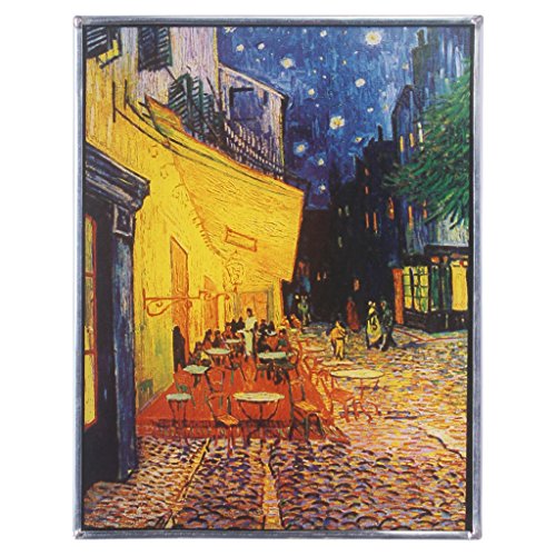 Buntglas-Panel - Van Gogh Café-Terrasse nachts Buntglas-Fenster Behang - Kunst-Glas-Fensterbehandlungen von Design Toscano