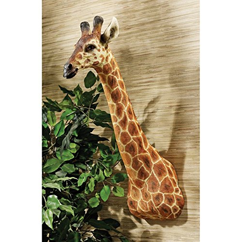 Design Toscano Afrikanische Giraffe, Wandtrophäenskulptur von Design Toscano