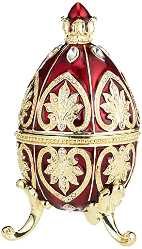 Design Toscano Alexander-Palast-Sammlung, Emailliertes Ei im Faberge-Stil, Polotsk, 6,5 x 6,5 x 10 cm von Design Toscano
