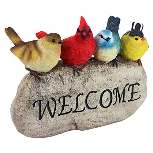 Design Toscano Birdy Welcome Garten-Statue: groß von Design Toscano