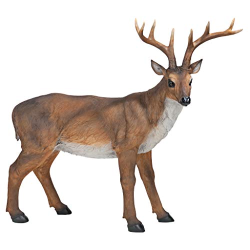 Design Toscano Buck mit dem großen Geweih Hirschstatue, Maße: 71 x 19 x 62 cm 4.5 kg von Design Toscano