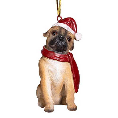 Design Toscano Christmas Ornaments, Weihnachten Mops Ferienhundeornamente von Design Toscano