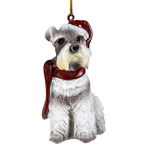 Design Toscano Christmas Ornaments, Weihnachtszwergschnauzer Ferienhundeornamente von Design Toscano