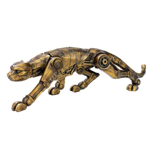 Design Toscano Cyber-Leopard, Steampunk-Figur von Design Toscano