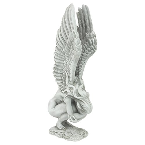 Design Toscano Der Engel der Erinnerung und Erlösung Religiöse Gartenstatue, 38 cm von Design Toscano