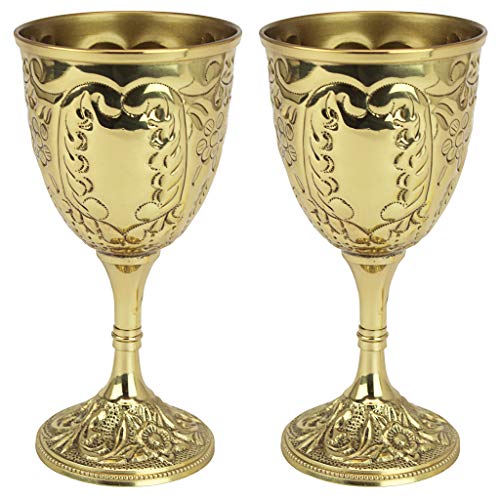 Design Toscano Der Königliche Kelch, Geprägte Messingkelche: 2er-Set Design Toscano Der Königliche Kelch, Geprägte Messingkelche: 2er-Set von Design Toscano