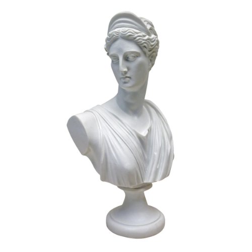 Design Toscano Diana von Versailles: Skulpturale Büste aus Marmor-Kunstharz von Design Toscano