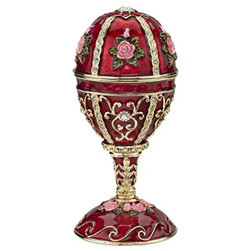 Design Toscano Die russische Rosenetten-Rose, Emailliertes Ei im Romanov-Stil von Design Toscano