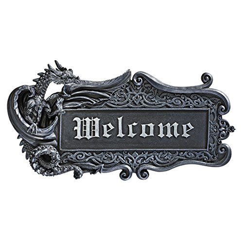 Design Toscano Drachen-Welcome-Schild von Design Toscano