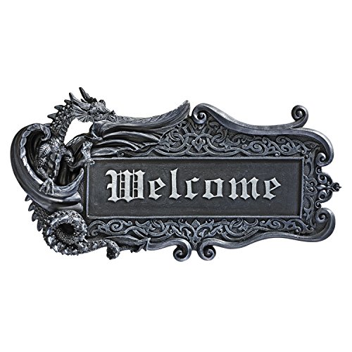 Design Toscano Drachen-Welcome-Schild Design Toscano Drachen-Welcome-Schild von Design Toscano