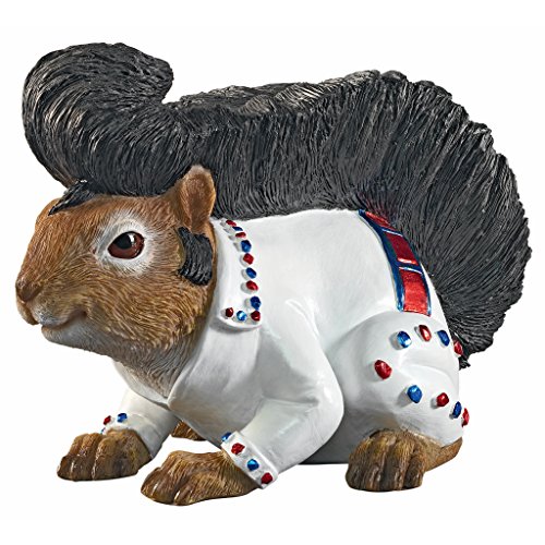 Design Toscano Elmer die Rock and Roll Eichhörnchen Gartenstatue, Vollfarbe Wirklichkeitsgetreu von Design Toscano