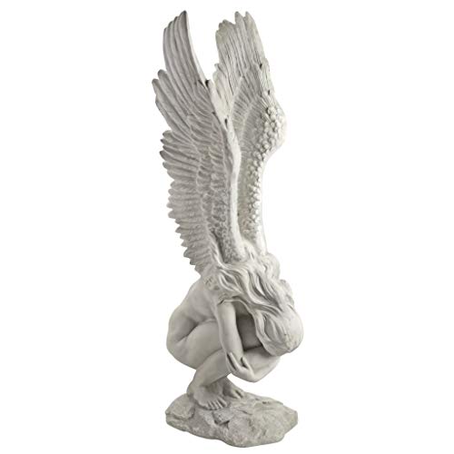 Design Toscano Engelsfigur, elfenbeinfarben, Maße: 28 x 20,5 x 77,5 cm von Design Toscano