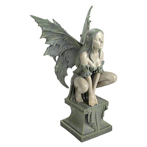 Design Toscano Feenfigur Celtic Fairy's Perilous Perch für den Garten von Design Toscano