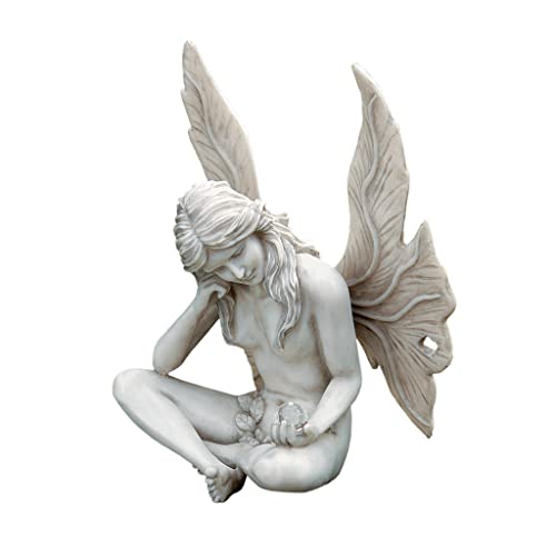 Design Toscano Feenfigur nach "The Secret Garden Fairies", elfenbein, Maße: 15 x 19 x 25,5 cm von Design Toscano
