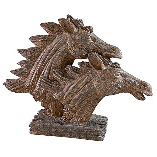 Design Toscano Freiheitsgalopp Galoppierendes Pferd Statue Skulpturen, Harz, braun, 18 x 6.5 x 39.5 cm von Design Toscano