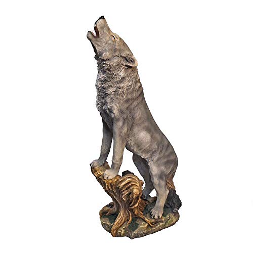 Design Toscano Gartenstatue heulender einsamer Wolf , Maße: 28 x 35.5 x 90 cm 11.75 kg von Design Toscano