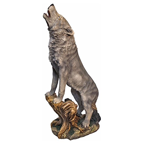 Design Toscano Gartenstatue heulender einsamer Wolf , Maße: 28 x 35.5 x 90 cm 11.75 kg von Design Toscano