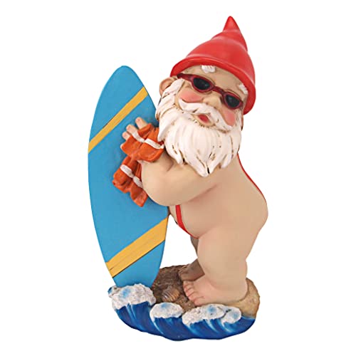 Design Toscano Gartenzwerg Der Shredder-Surfer Dude, mehrfarbig, 10 x 15 x 24 cm, QL59236 von Design Toscano